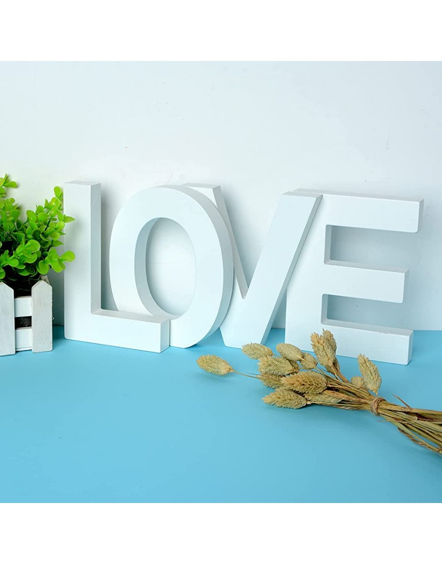 5.9（L x4.7H x0.8W 15x12x2cm Wall Letters Marquee Alphabet A Wood Wooden Number DIY Block Words Sign Hanging Decor Letter for Home Bedroom Office Wedding Party Decor White - B1LSSHMDA