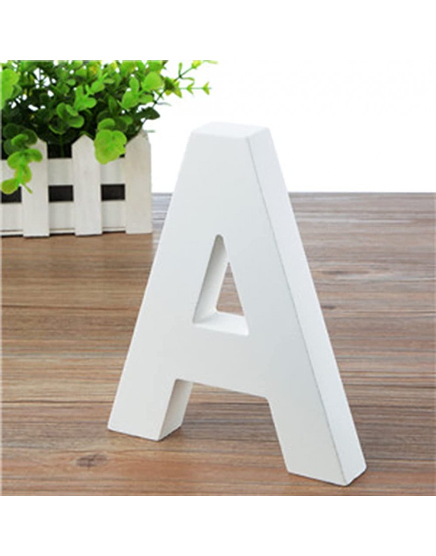 5.9（L x4.7H x0.8W 15x12x2cm Wall Letters Marquee Alphabet A Wood Wooden Number DIY Block Words Sign Hanging Decor Letter for Home Bedroom Office Wedding Party Decor White - B1LSSHMDA