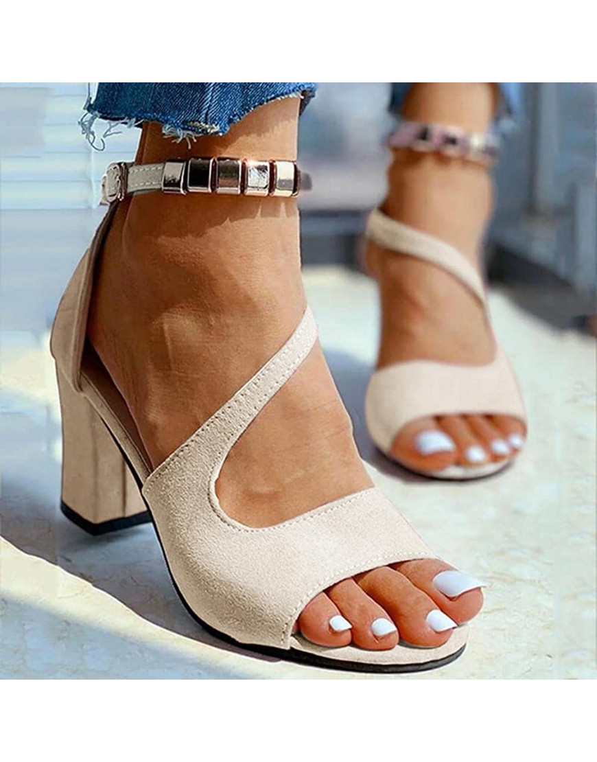 Aayomet Platform Sandals Chunky Heel,Womens Sandals Comfort Heeled Sandals Peep Toe Block Heels Wedding Party Sandals - BUZ9RHBNO