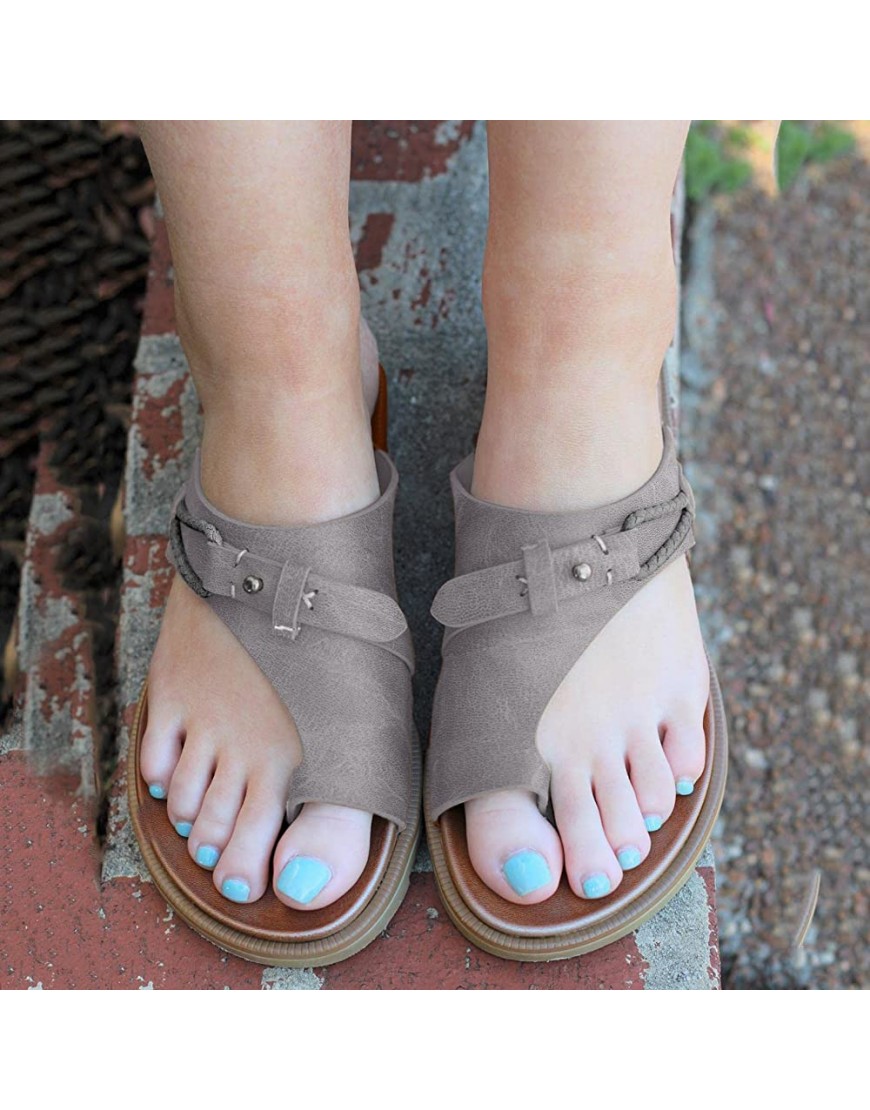 Aayomet Sandals for Women Dressy,Sandals Women Vintage Peep Toe Sandals Dressy Summer Flats Print Flip Flop Sandals - B67XXUIFP