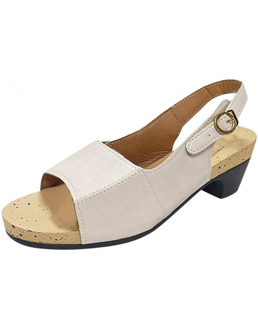 Aayomet Sandals Women Dressy Summer Flat,Sandals Women Comfort Heeled Sandals Open Toe Summer Chunky Heeled Party Sandals - BO419L33Q