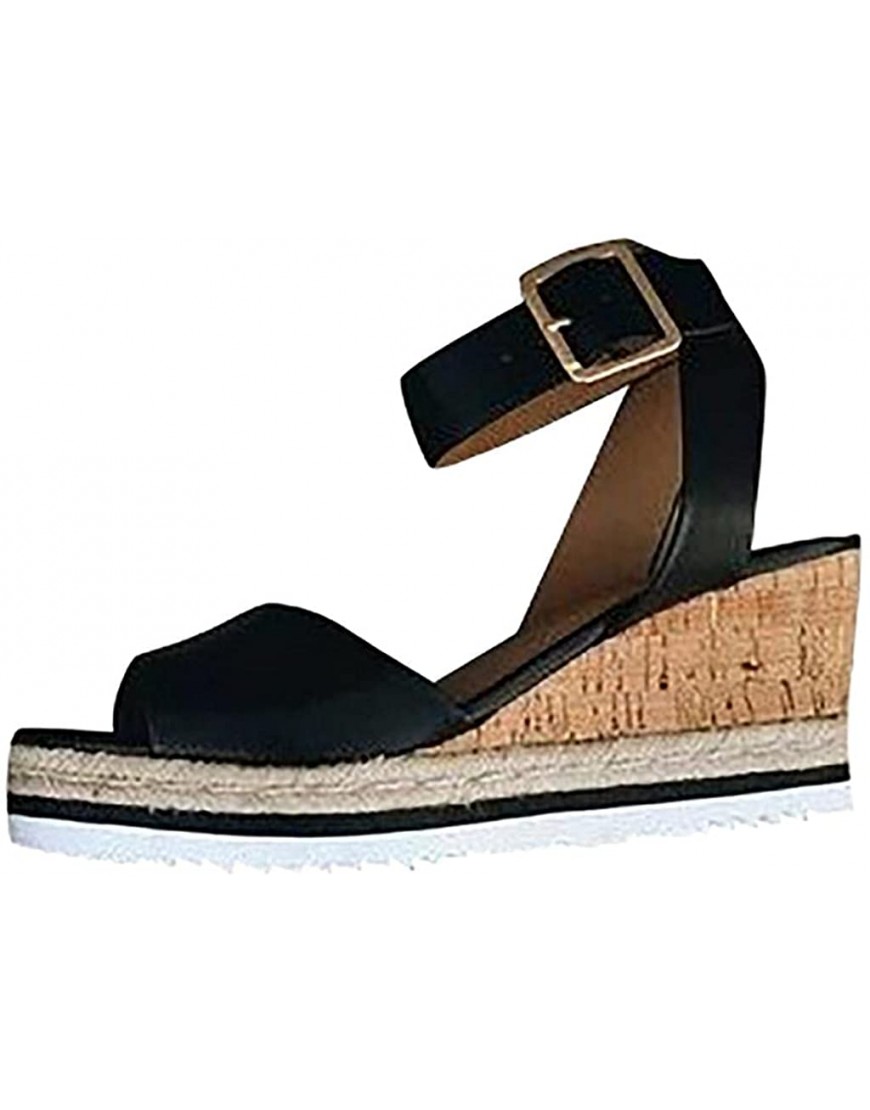 Aayomet Summer Sandals for Women,Sandals Women Vintage Peep Toe Sandals Dressy Summer Shoes Ankle Strap Wedge Sandals - BY0B03SBK