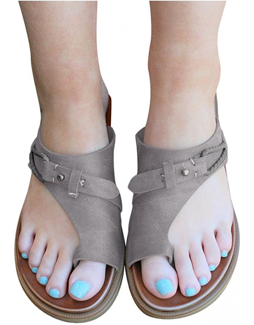 Aayomet Wedge Sandals for Women,Sandals Women Vintage Peep Toe Sandals Dressy Summer Flats Print Flip Flop Sandals - BT7RFDEUC
