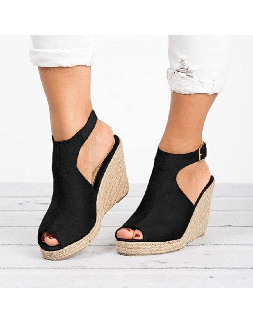 Aayomet Wedge Shoes for Women Sandals,Womens Sandals Platform Slope Peep Toe Bowknot Decor Party Dress Heels Sandals - BYGF7VLG0