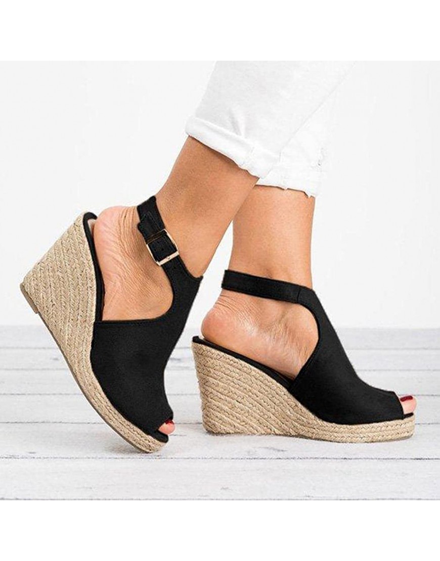 Aayomet Wedge Shoes for Women Sandals,Womens Sandals Platform Slope Peep Toe Bowknot Decor Party Dress Heels Sandals - BYGF7VLG0