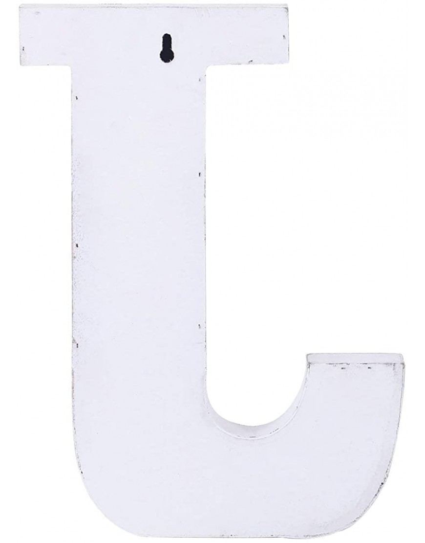 Adeco Wooden Hanging Wall Letters J White Decorative Wall Letter of Living Room Baby Name and Bedroom Decor Whitewash - BQUTRDRPM
