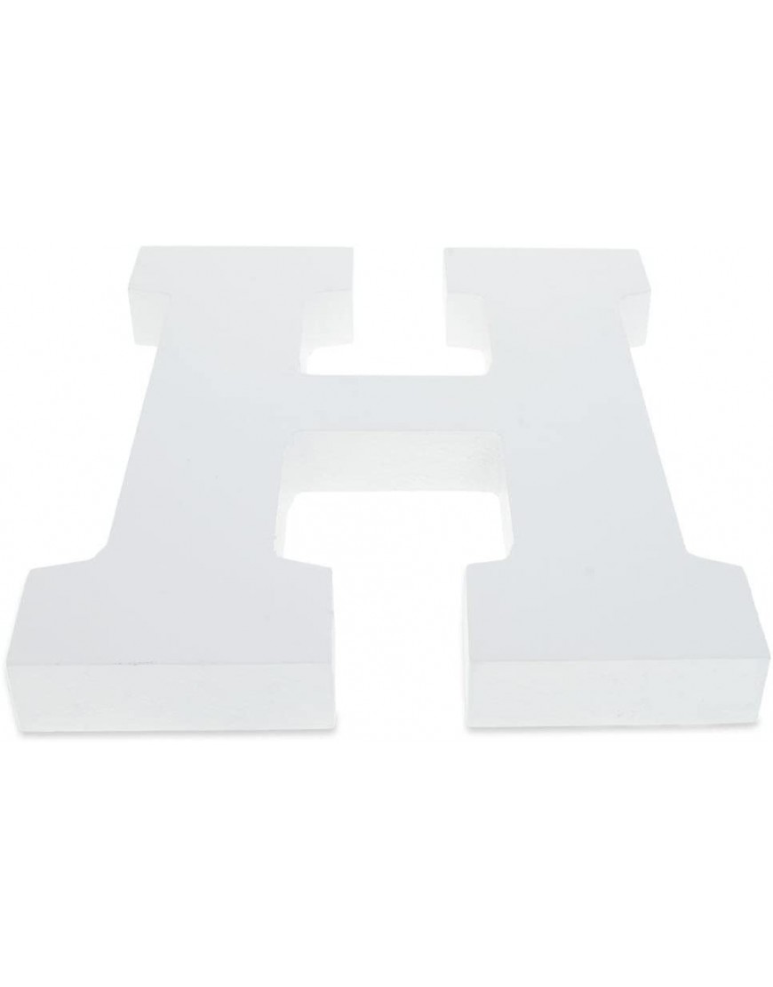 BestPysanky Courier Font White Color Wooden Letter H 6 Inches - B7SQA47GJ