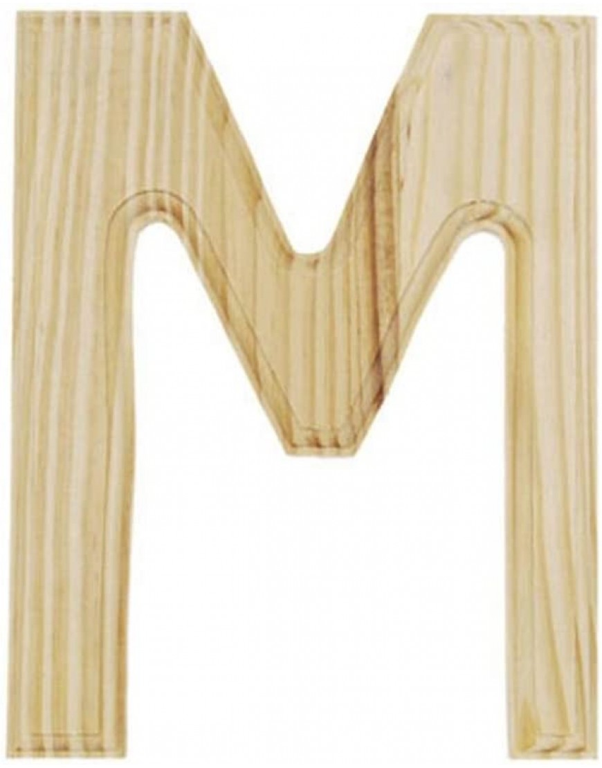 BestPysanky Unfinished Unpainted Wooden Letter M 6 Inches - BRFXNKP9A