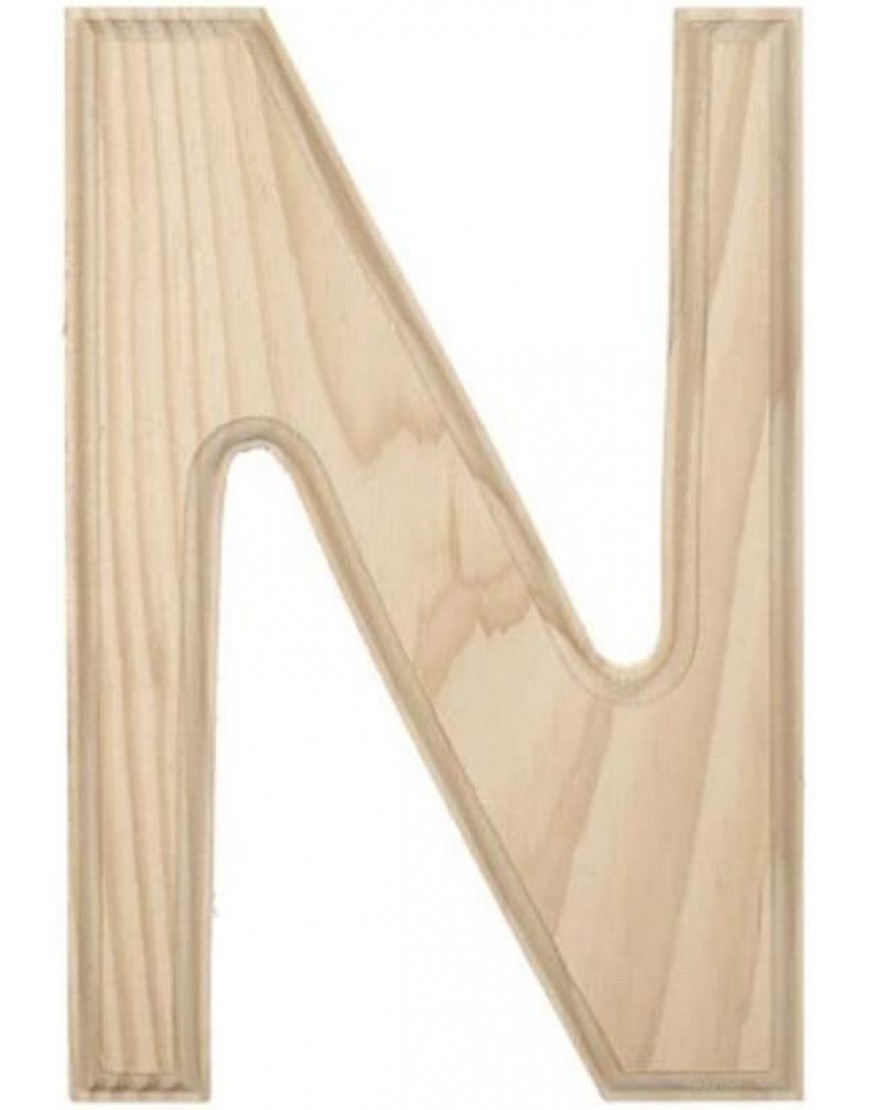 BestPysanky Unfinished Unpainted Wooden Letter N 6 Inches - B5HW7JSPT