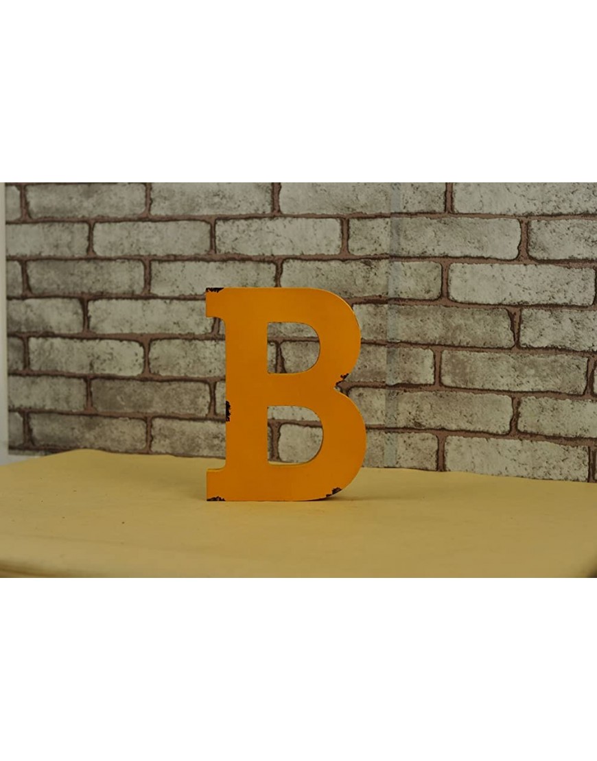 WINGONEER Multi-Color Wood Alphabet Letter Sign Name Kids Room Wedding Nursery Decoration B - BJOK99GIW