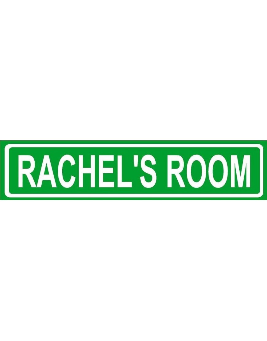 Rachel Room Green Aluminum Street Sign 4x18 Great Décor for Any Room Girls Name - B1GEW78G5