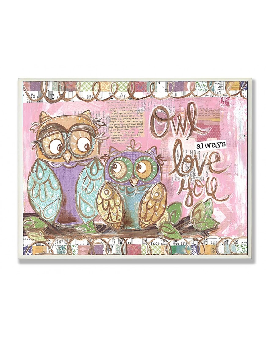 The Kids Room by Stupell Owl Always Love You Pastel Rectangle Wall Plaque - BNGK65X8V