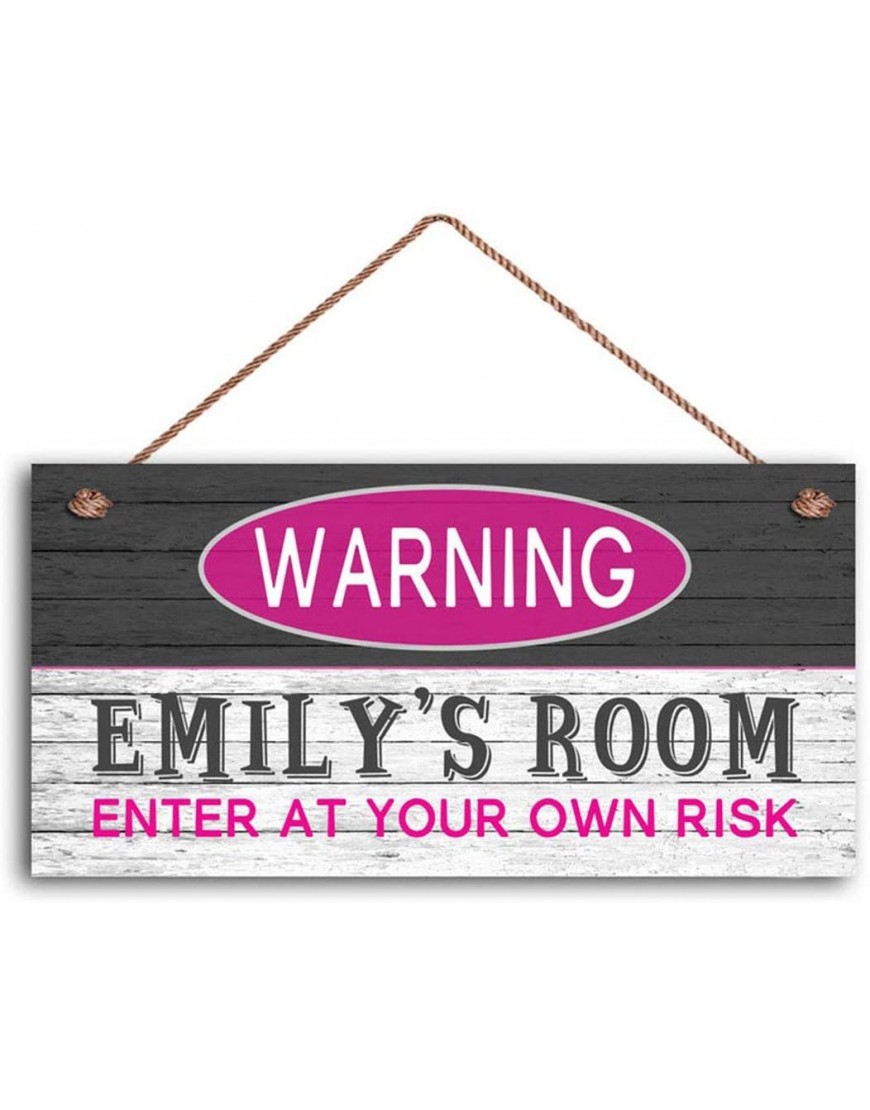 Warning Sign Enter at Your Own Risk Personalized Sign Kid's Name Kids Door Sign Teen Girl Sign 5" x 10" Sign - BNZJ404FH