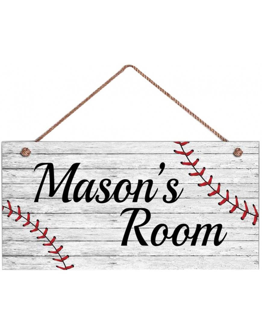 WOODSIGN Baseball Sign Rustic Sports Room Sign Personalized Sign Kid's Name Kids Door Sign Baby Nursery Art 6" x 12" Sign - BT5CYLO5Y