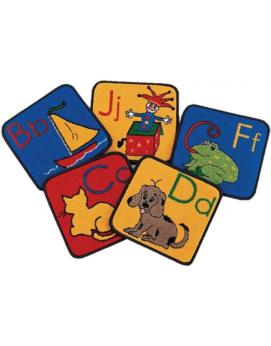 Carpets for Kids ABC Phonic Squares 1026 12in x 12in Squares Set of 26 - B2E6WO4G7