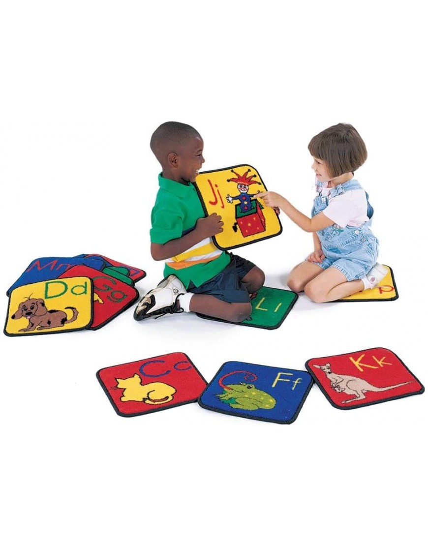 Carpets for Kids ABC Phonic Squares 1026 12in x 12in Squares Set of 26 - B2E6WO4G7