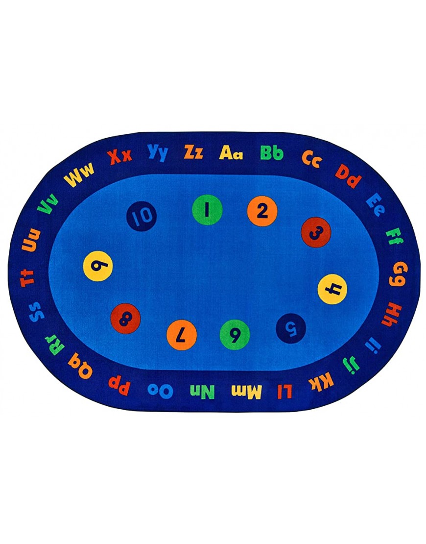 Carpets for Kids KID$Value Plus Collection 96.98 Circletime Early Learning 8ft x 12ft Oval - BYR3294P3