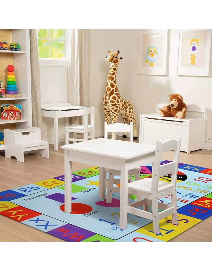 Kids Educational Collection ABC Rug for Playroom,Numbers and Graphics Learning 4x6 ft Area Rug Washable Children Play Carpet Non-Slip Baby Nursery Rug for Bedroom Classroom - B9787X7W9