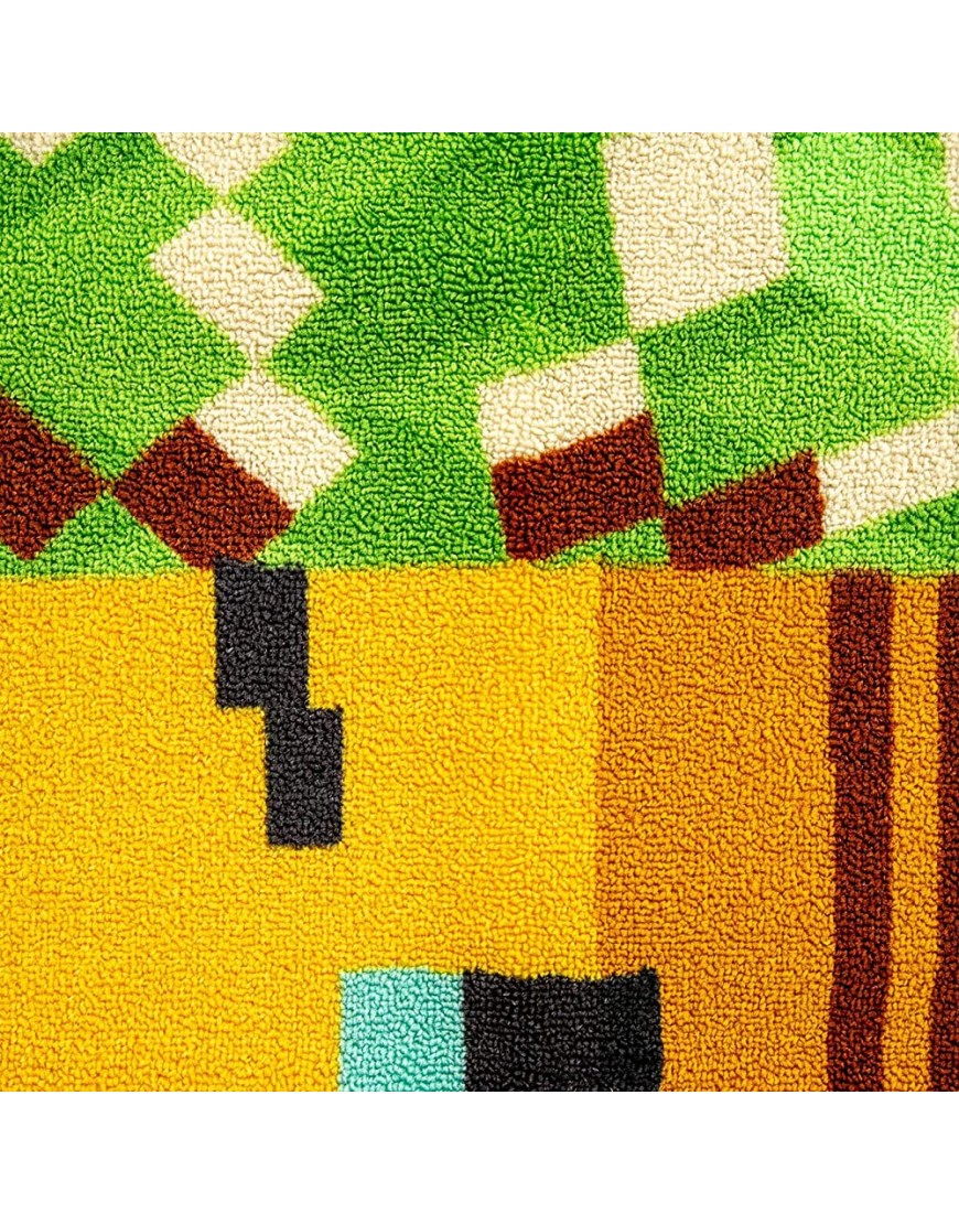 Minecraft Honey Bee Accent Rug | Official Video Game Collectible | Indoor Floor Mat Rugs for Living Room and Bedroom | Home Decor for Kids Room Playroom | 31 x 29 Inches - BKW0GBHZM