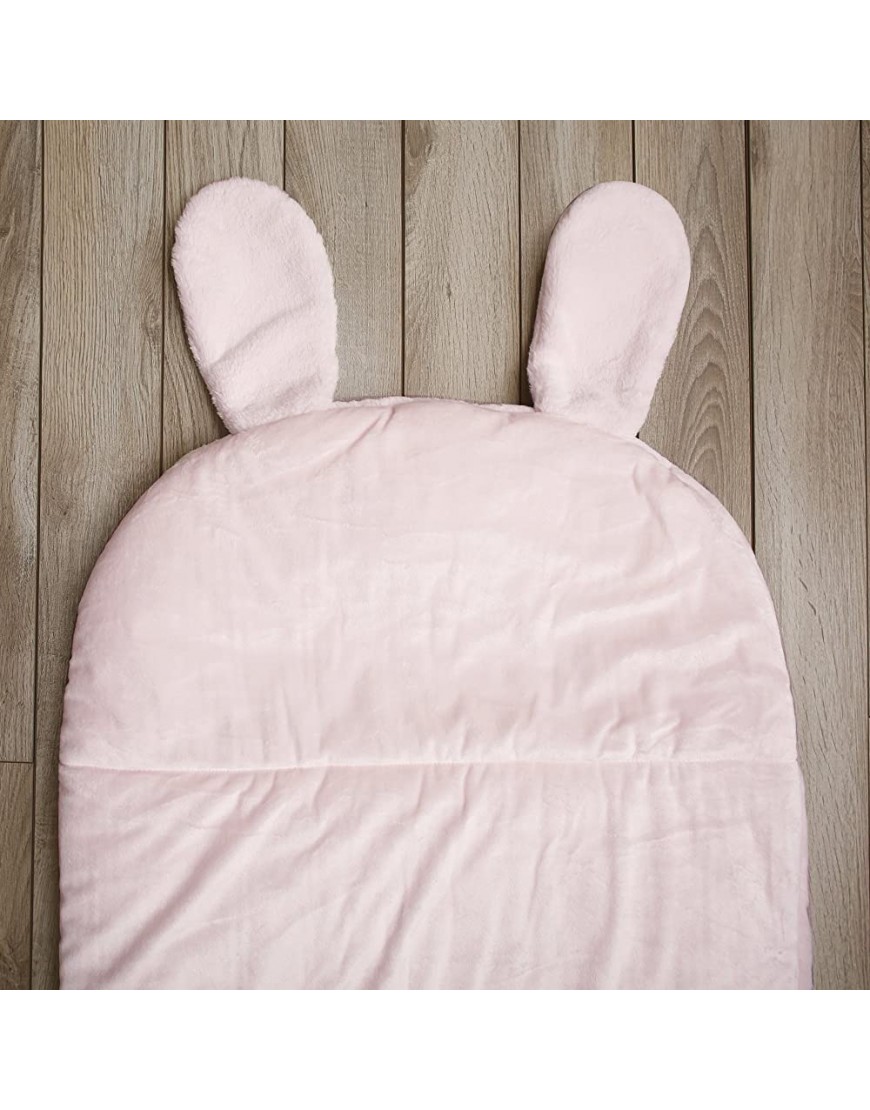 Best Home Fashion Closeout Plush Faux Fur Hooded Rabbit Animal Sleeping Bag Pink 27 W x 59 L 1 Sleeping Bag - B4S6P1LVY