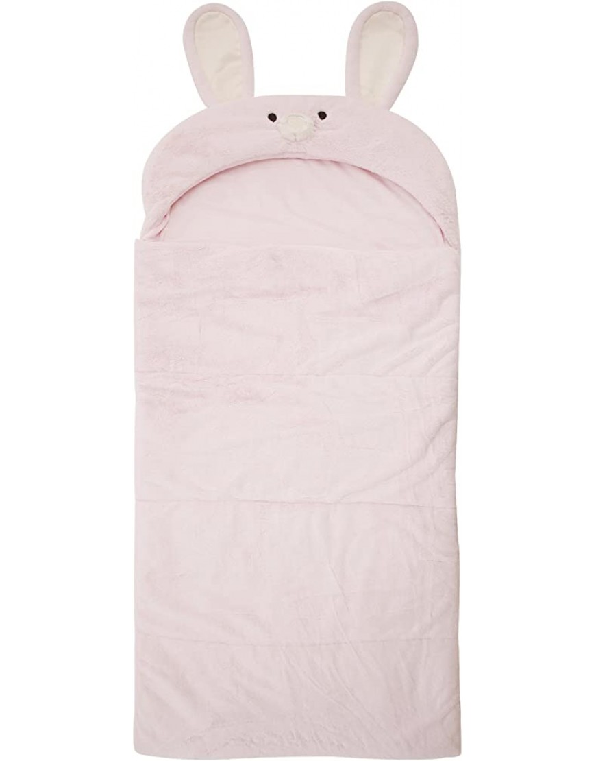 Best Home Fashion Closeout Plush Faux Fur Hooded Rabbit Animal Sleeping Bag Pink 27" W x 59" L 1 Sleeping Bag - B4S6P1LVY