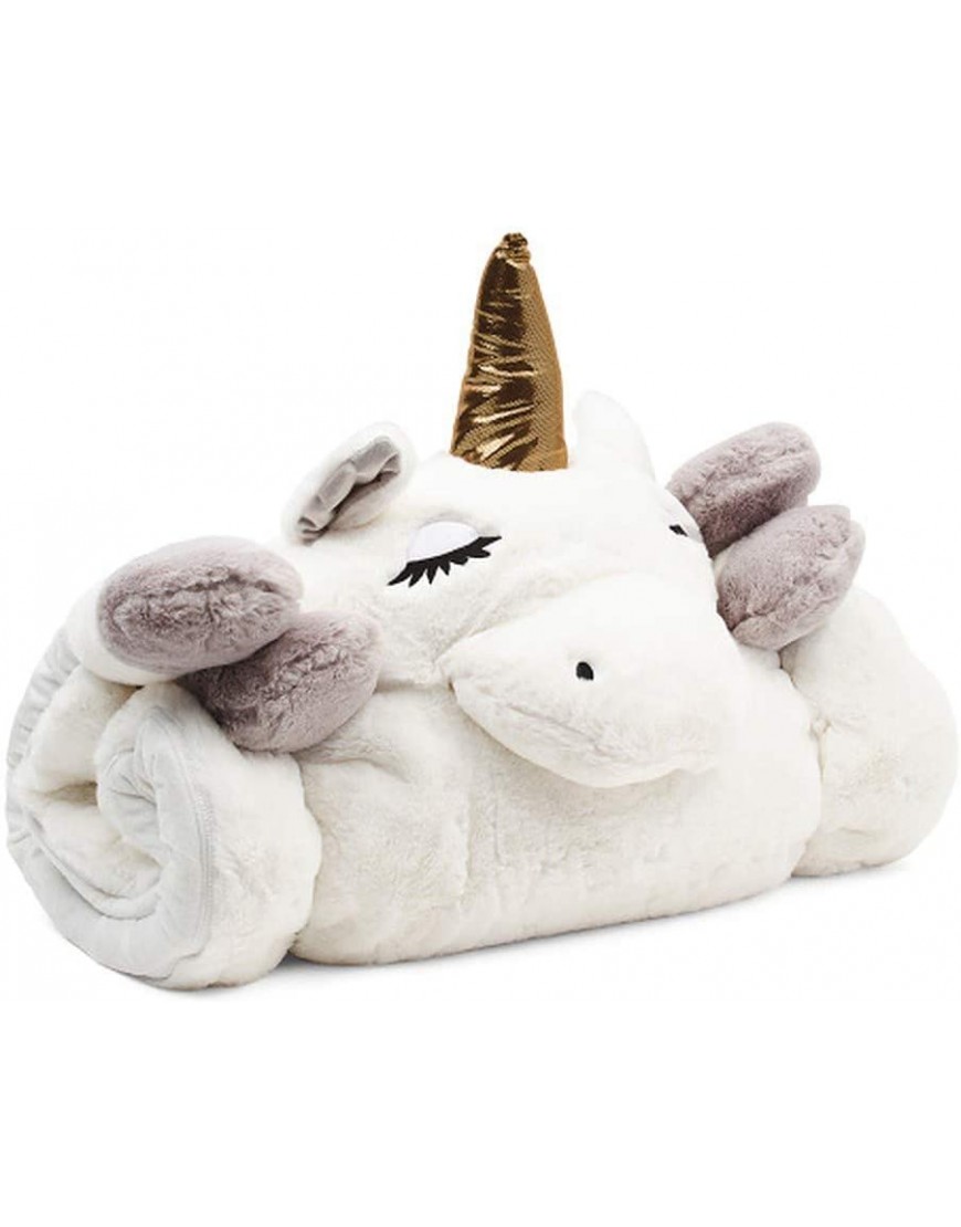 Frolics Plush Sleeping Bag Assorted Animals Unicorn White - B3Z604U89