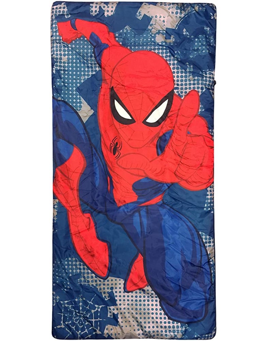 Jay Franco Marvel Spiderman Spidey Dots Slumber Sack Cozy & Warm Kids Lightweight Slumber Bag Sleeping Bag Official Marvel Product - BQ10SMHIK