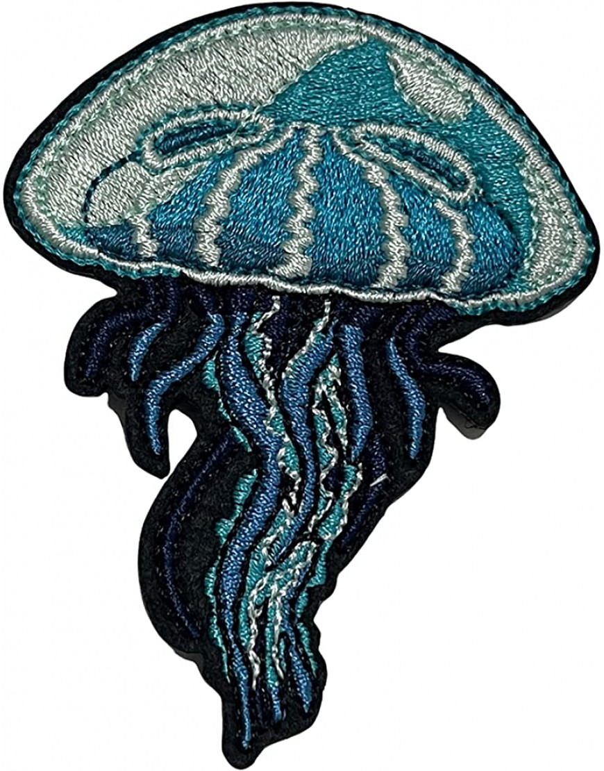 Kids Collection Sealife #7 Jellyfish Jellies Embroidery Morale Patch - BKVC2TP4X
