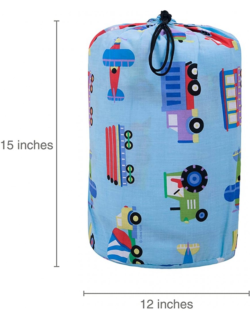 Wildkin Kids Sleeping Bags for Boys & Girls Measures 57 x 30 x 1.5 Inches Cotton Blend Material Sleeping Bag for Kids Ideal for Parties Camping & Overnight Travel BPA-freeTrains Planes & Trucks - BYUAOE7PC