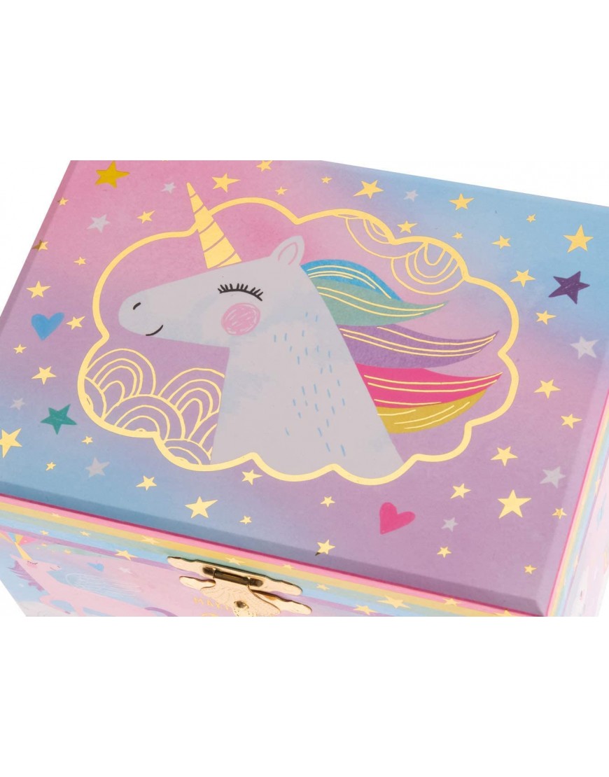 Jewelkeeper Cotton Candy Unicorn Gift Set Musical Jewelry Box and Pretend Tea Set Unicorn Gifts for Girls - BEJ12Z3B0