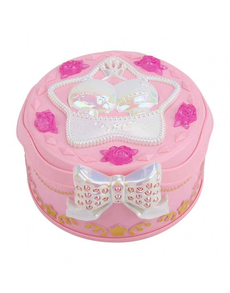 Music Boxes for Girls Round Music Box for Girls with Mirror Miniature 360 Degree Rotary Girl and Jewelry Storage Functional Baby ToysPink - BEYRY3CT1