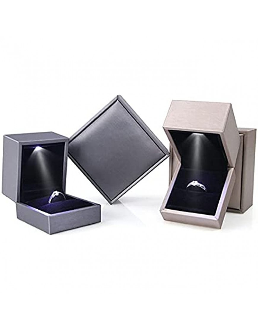 ZZYINH AN207 LED Light Jewelry Display Bracelet Necklace Wedding Engagement Ring Box Storage Case Holder Gift Small Jewelry Color : S3 - B3FZXRPXS