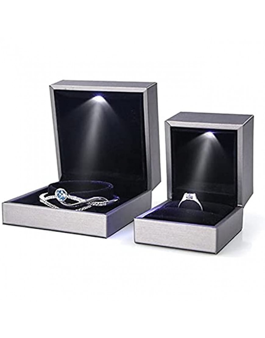 ZZYINH AN207 LED Light Jewelry Display Bracelet Necklace Wedding Engagement Ring Box Storage Case Holder Gift Small Jewelry Color : S3 - B3FZXRPXS