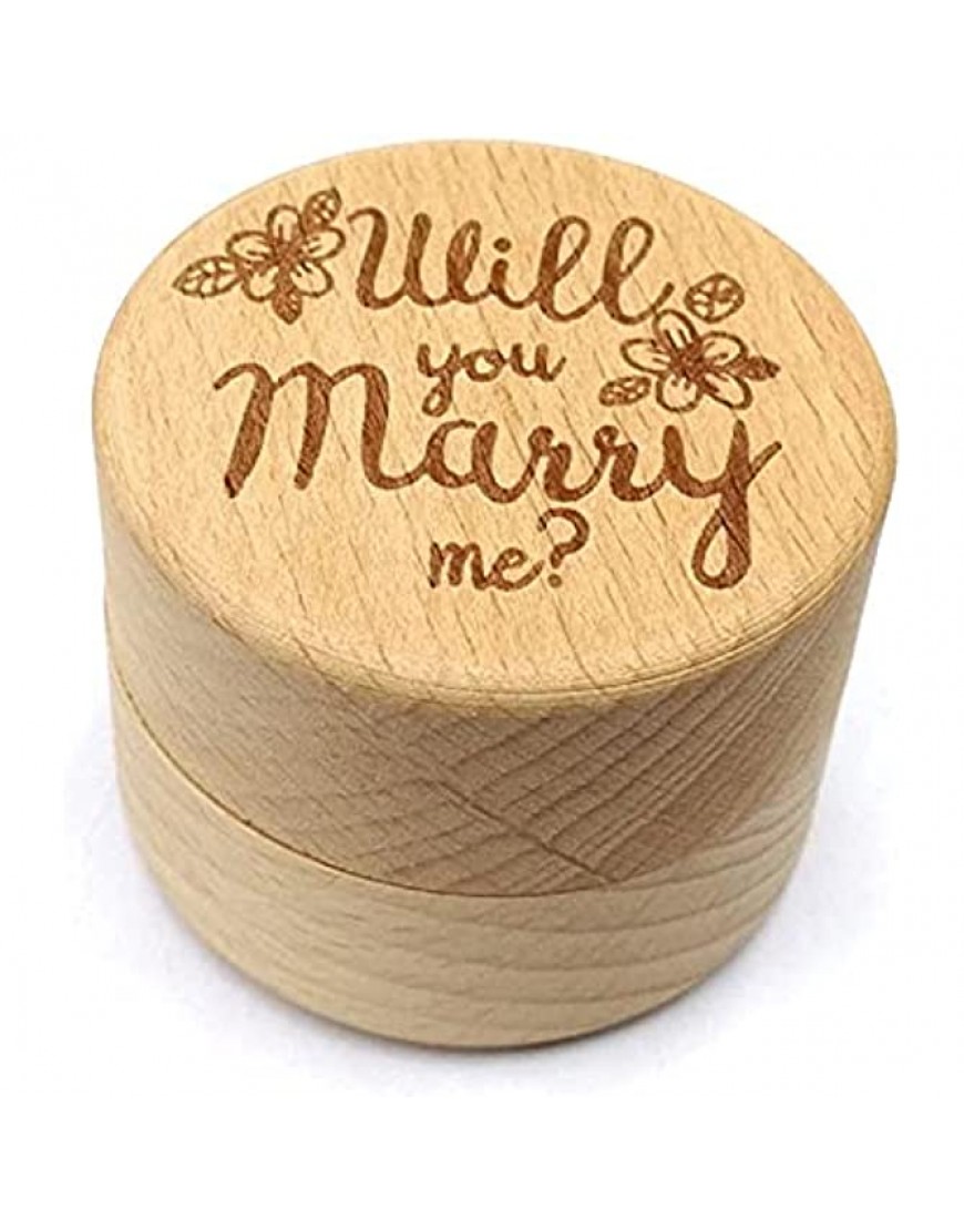 ZZYINH AN207 Personalized Engraving Rustic Wedding Wooden Ring Box Jewelry Trinket Storage Container Holder Custom Will You Marry Me Rings Small Jewelry - BP6A0L12V