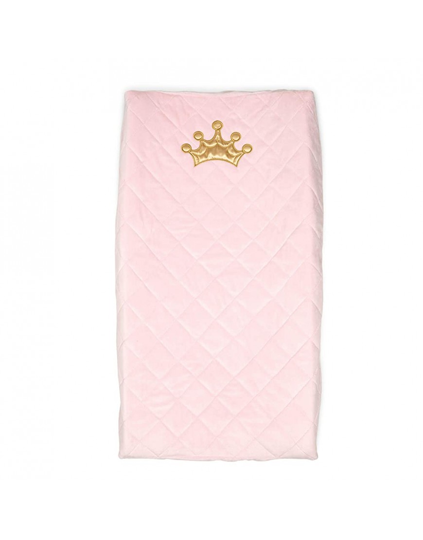 Boppy Changing Pad Cover Pink Royal Princess Minky Fabric 32x16x7 Inch Pack of 1 - BXY72KRCQ