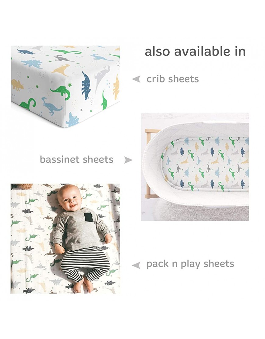 Cuddly Cubs Dinosaur Changing Pad Cover – Snuggly Soft Plush Cotton Changing Table Cover for Boy Girl – Fits Perfectly on Summer Infant and Other 16 x 32 Baby Changing Table Pads - BH89NTSO7