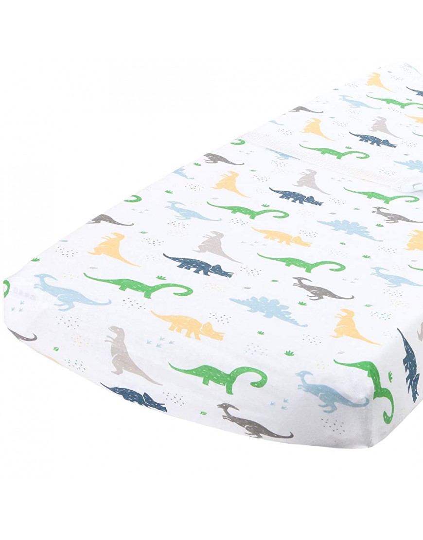 Cuddly Cubs Dinosaur Changing Pad Cover – Snuggly Soft Plush Cotton Changing Table Cover for Boy Girl – Fits Perfectly on Summer Infant and Other 16 x 32 Baby Changing Table Pads - BH89NTSO7