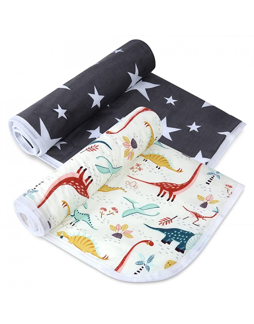 Diaper Changing Pads for Baby Dinosaur Change Mat 3Layers Waterproof Change Pad Foldable Absorbent Mats for Women Reusable Incontinence Underpads for Patient 24''x30'' - BI9T9EF7P
