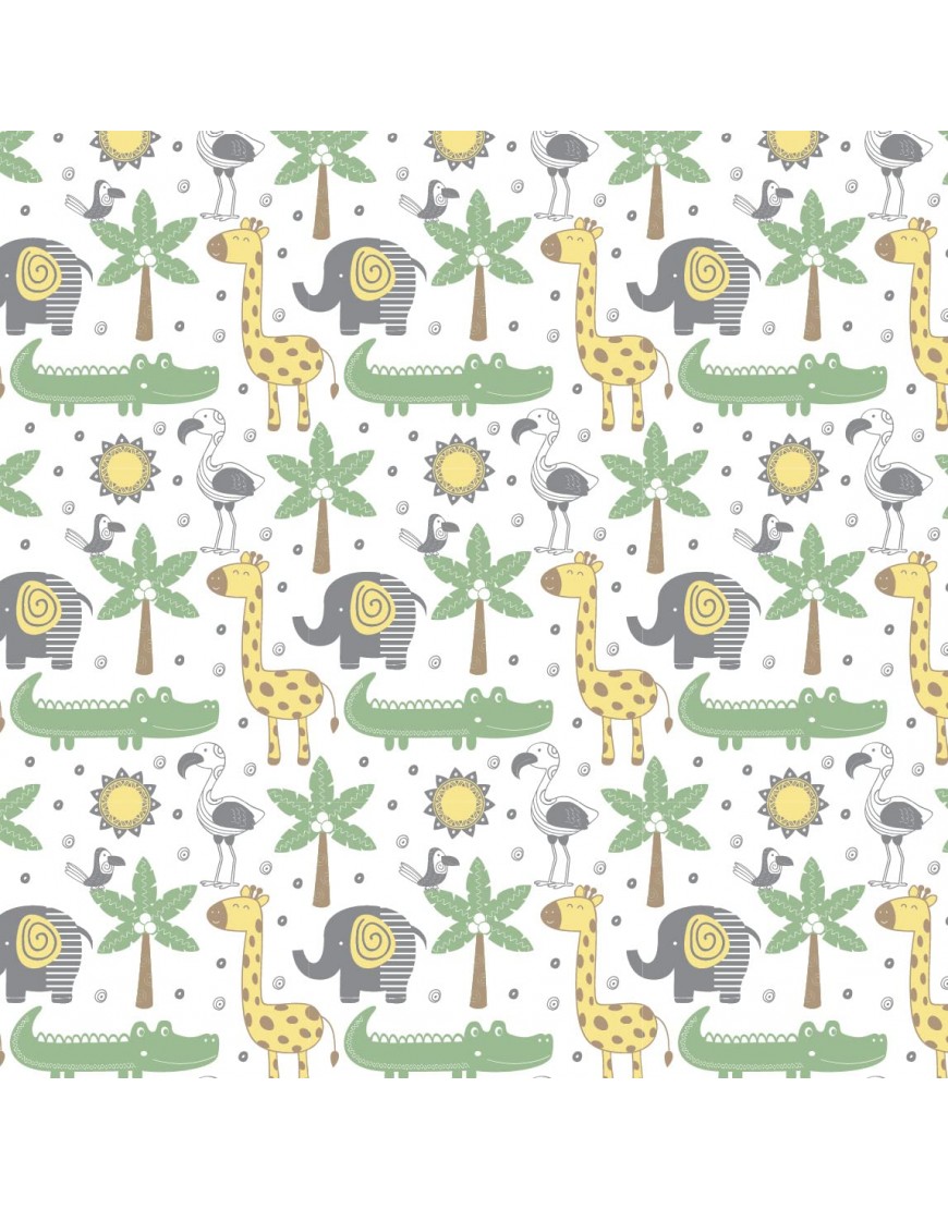 GROW WILD Changing Pad Cover 3 Pack | Soft & Stretchy Jersey Cotton | Baby Changing Table Pad Cover | Diaper Changing Pad Covers for Girls or Boys | Wipeable Sheets | Grey White Yellow Safari Animals - BAO2LTDCY