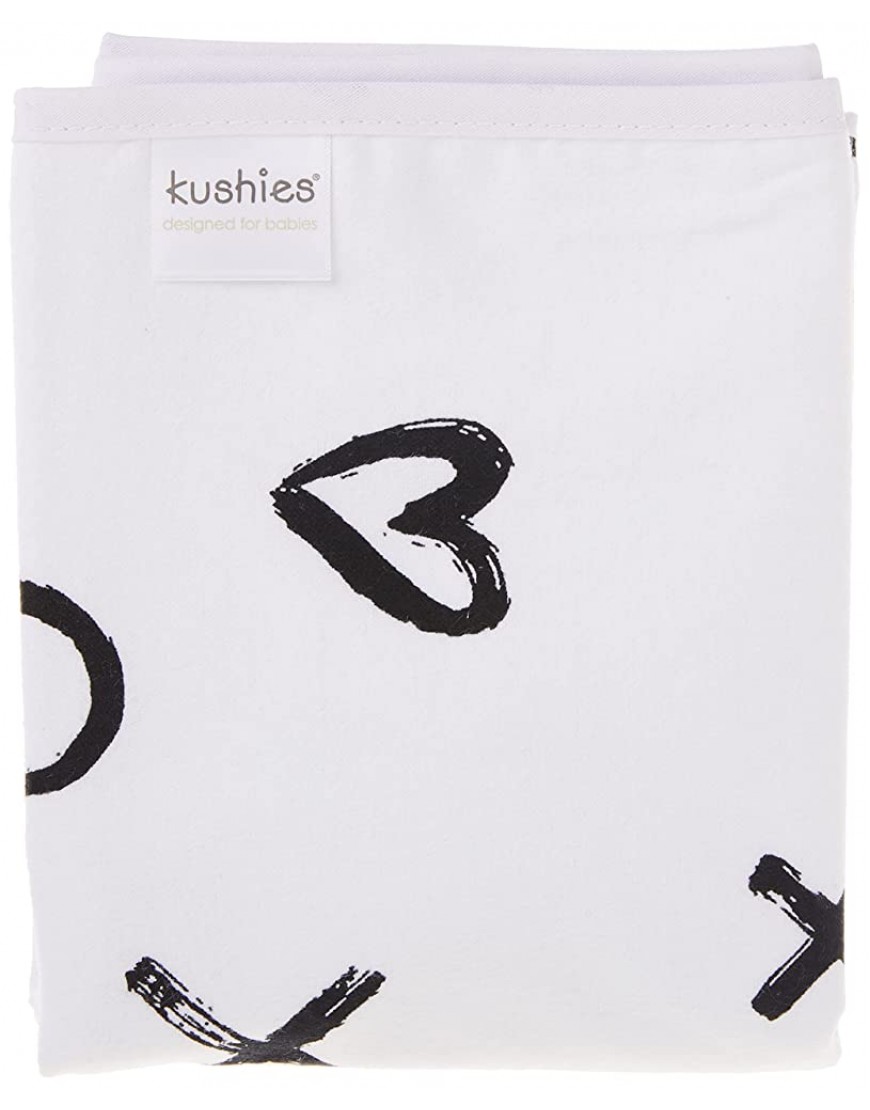 Kushies Deluxe Change Pad Flannel XO Black & White P210-639 - B39EG1C7N