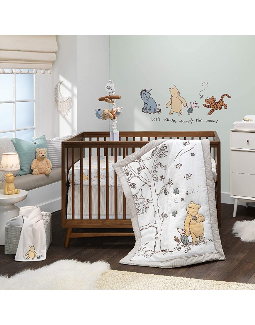 Lambs & Ivy Disney Baby Storytime Pooh Soft Creamy White Changing Pad Cover - BIK3DZX8Y