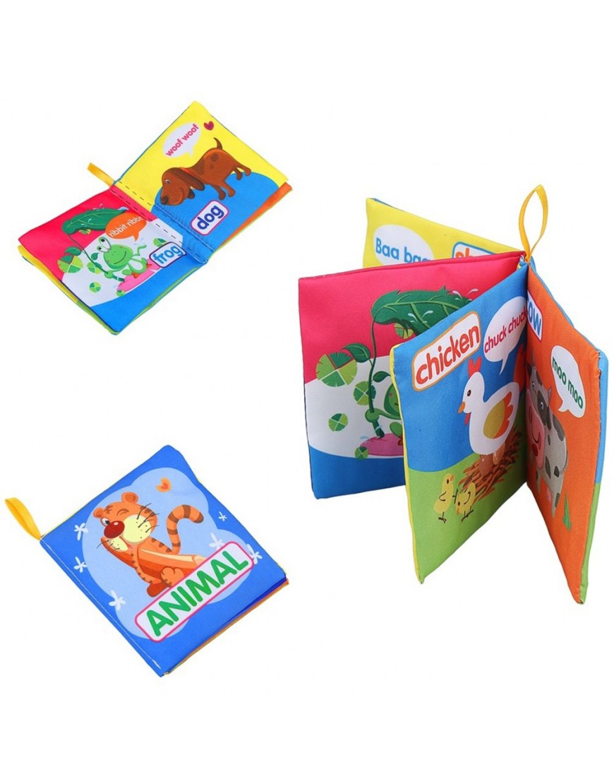 Anniston Kids Toys Infant Baby Intelligence Development Early Cognize Cloth Book Educational Toy Learning Education for Baby Children Toddlers Boys & Girls 3# - BTGMWK1R2