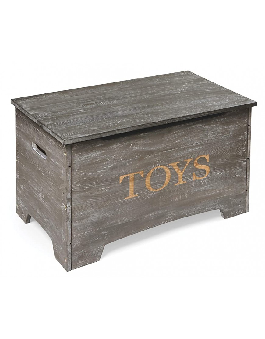 Solid Wood Rustic Toy Box with Lift Top - B4LBWK9ME