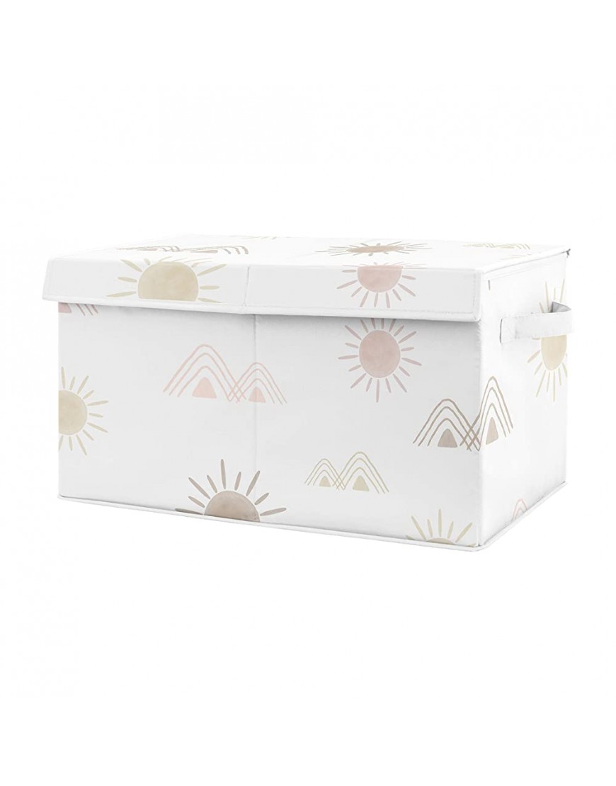 Sweet Jojo Designs Boho Desert Sun Girl Small Fabric Toy Bin Storage Box Chest for Baby Nursery or Kids Room Blush Pink Mauve Gold Taupe Bohemian Watercolor Mountains Southwest Nature Outdoors - BJ9IWHM9X