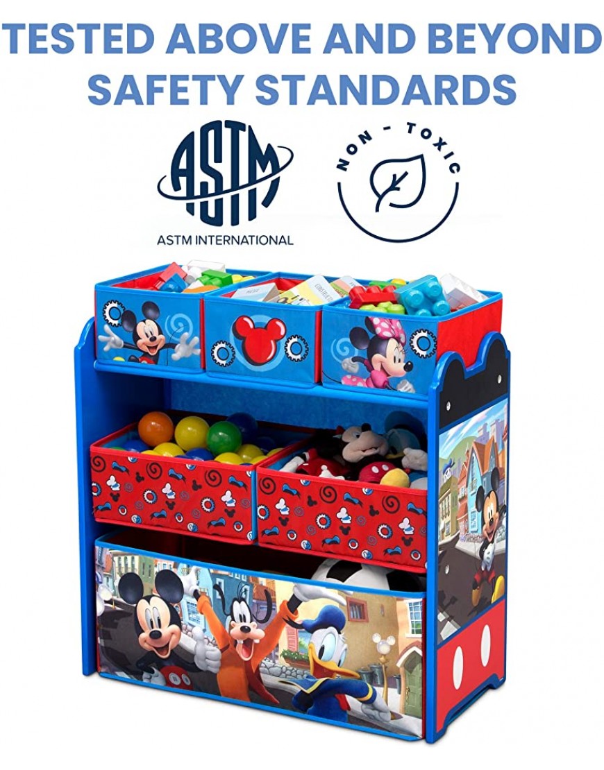 Disney Mickey Mouse 6 Bin Design and Store Toy Organizer by Delta Children - BTWQORNFL