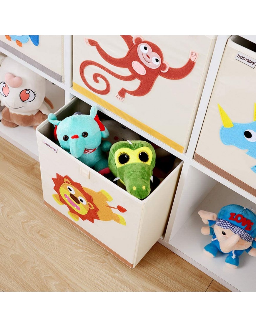 DODYMPS Foldable Animal Toy Storage Bins Cube Box Chest Organizer for Kids & Nursery 13 inch Elephant - BYRATNLBS
