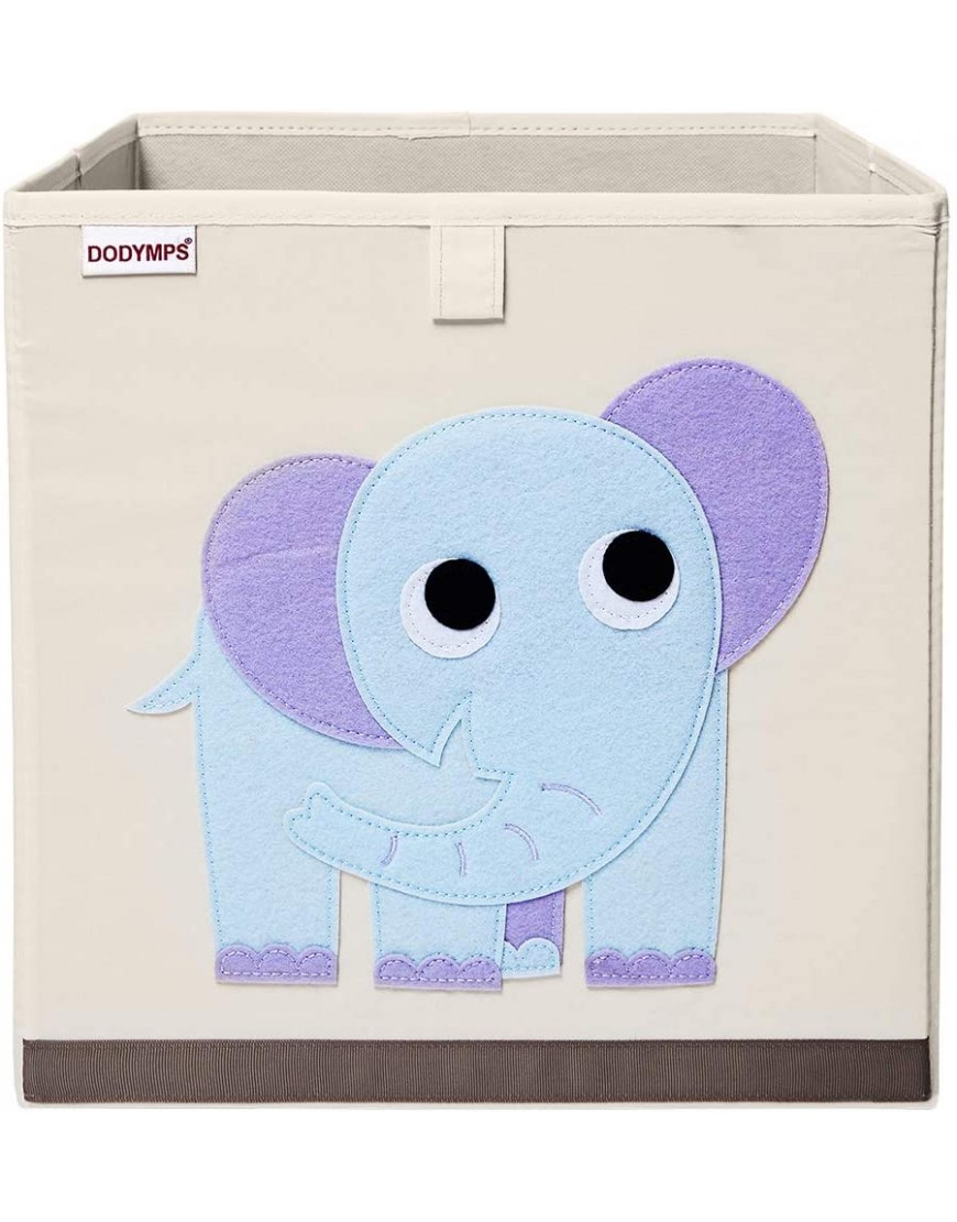 DODYMPS Foldable Animal Toy Storage Bins Cube Box Chest Organizer for Kids & Nursery 13 inch Elephant - BYRATNLBS