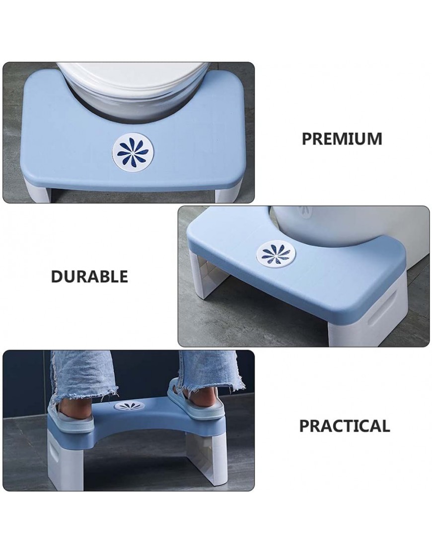 Healifty Potty Training Squat Stool Household Anti Slip Toilet Foldable Footstool Toilet Squatting Helper for Children Adults - B2XQK2N9M