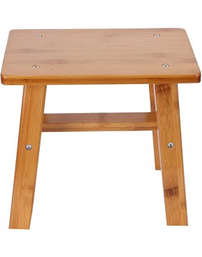 WNSC Child Stool Multipurpose Child Seat Smooth for Kids Home Living RoomSmall Square Bamboo Stool - B8CI1UH8H