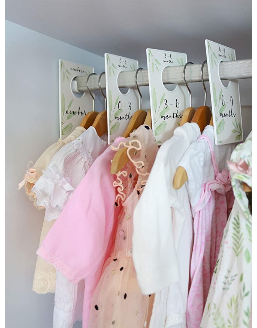 Mumsy Goose Nursery Closet Dividers Greenery Baby Clothes Dividers Botanical Closet Organizers - BK0M0X1UW